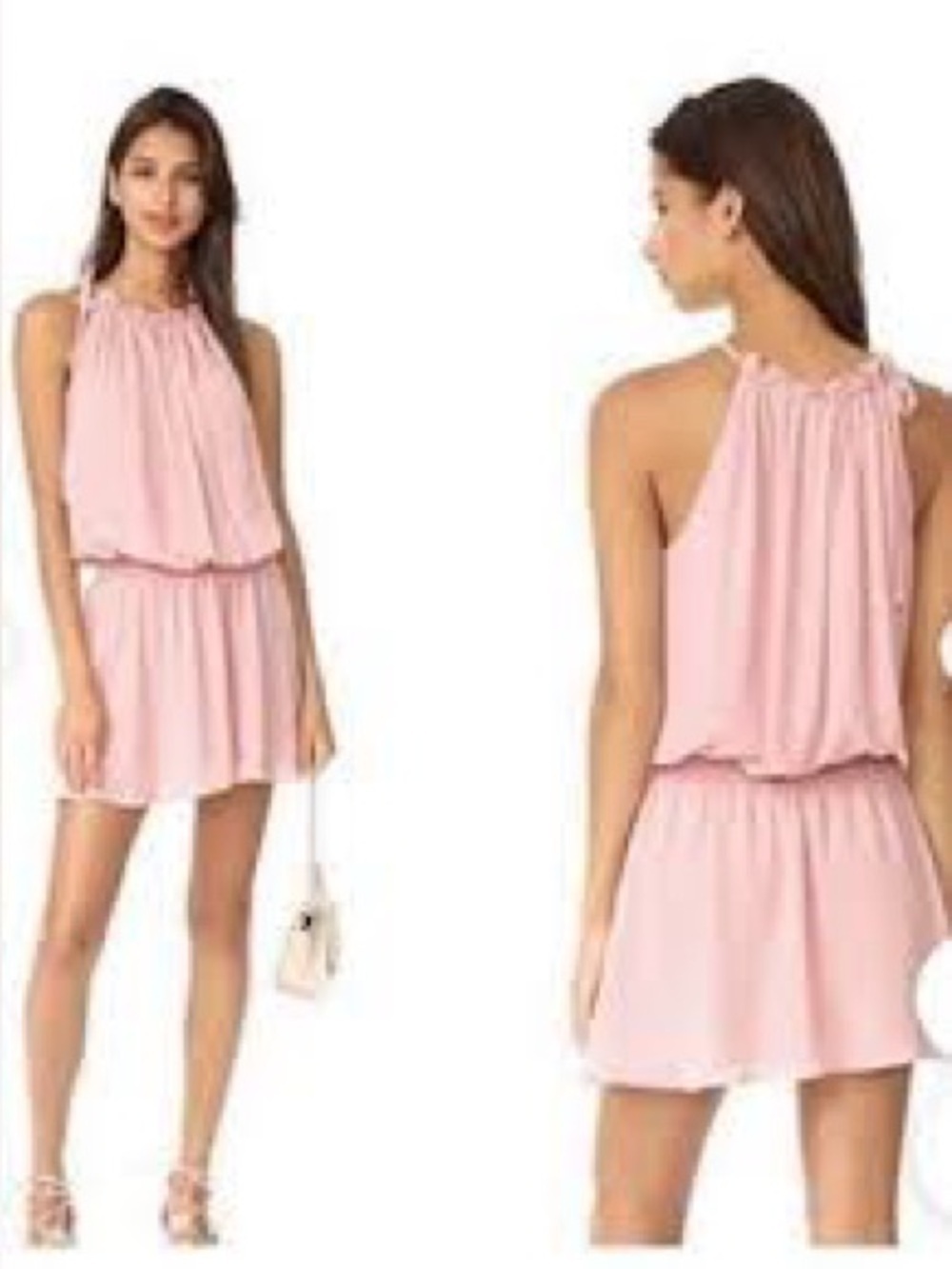 Revolve Amanda Uprichard Mini Dress in Cream